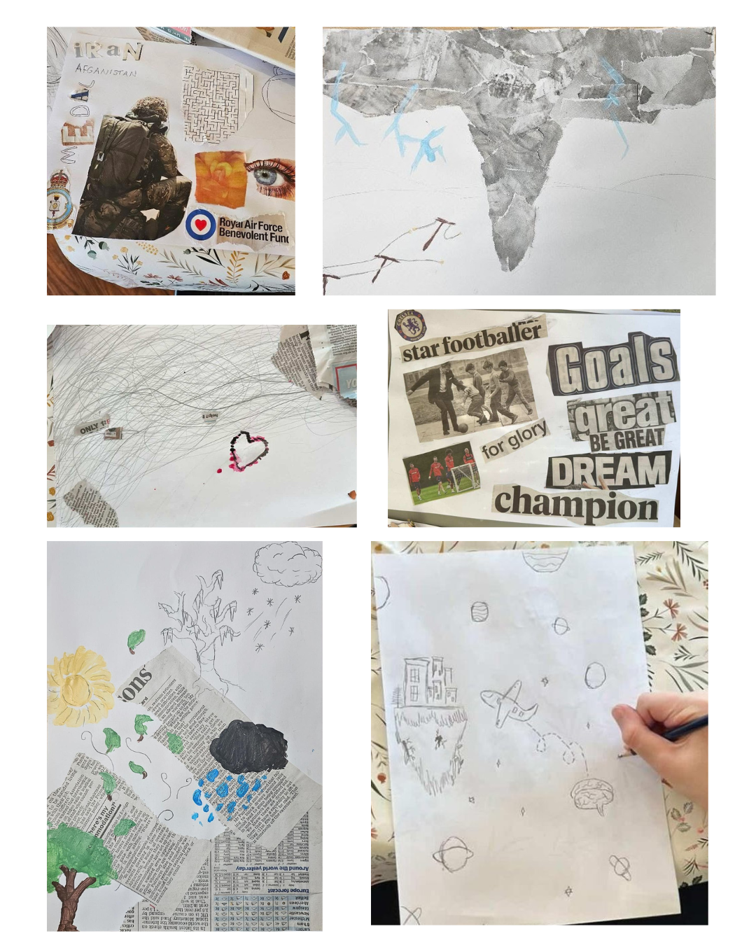 Some examples of some of the artwork created on the day